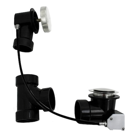 Westbrass Sch. 40 ABS 27" Cable Drive Bath Waste in Stainless Steel D50A27-20